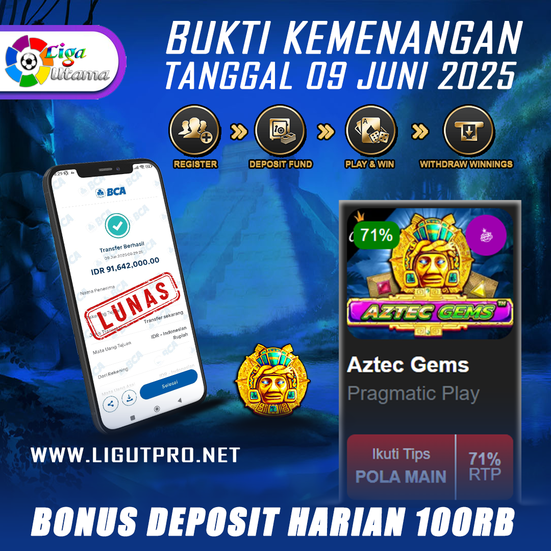INFO KEMENANGAN LIGA UTAMA TANGGAL 09 JUNI 2025