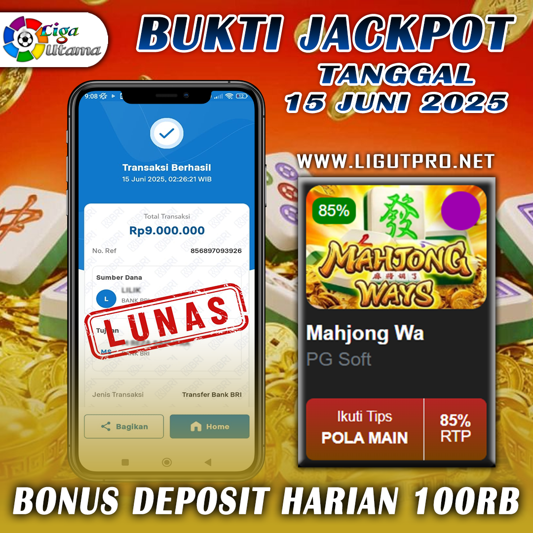 INFO KEMENANGAN LIGA UTAMA TANGGAL 15 JUNI 2025