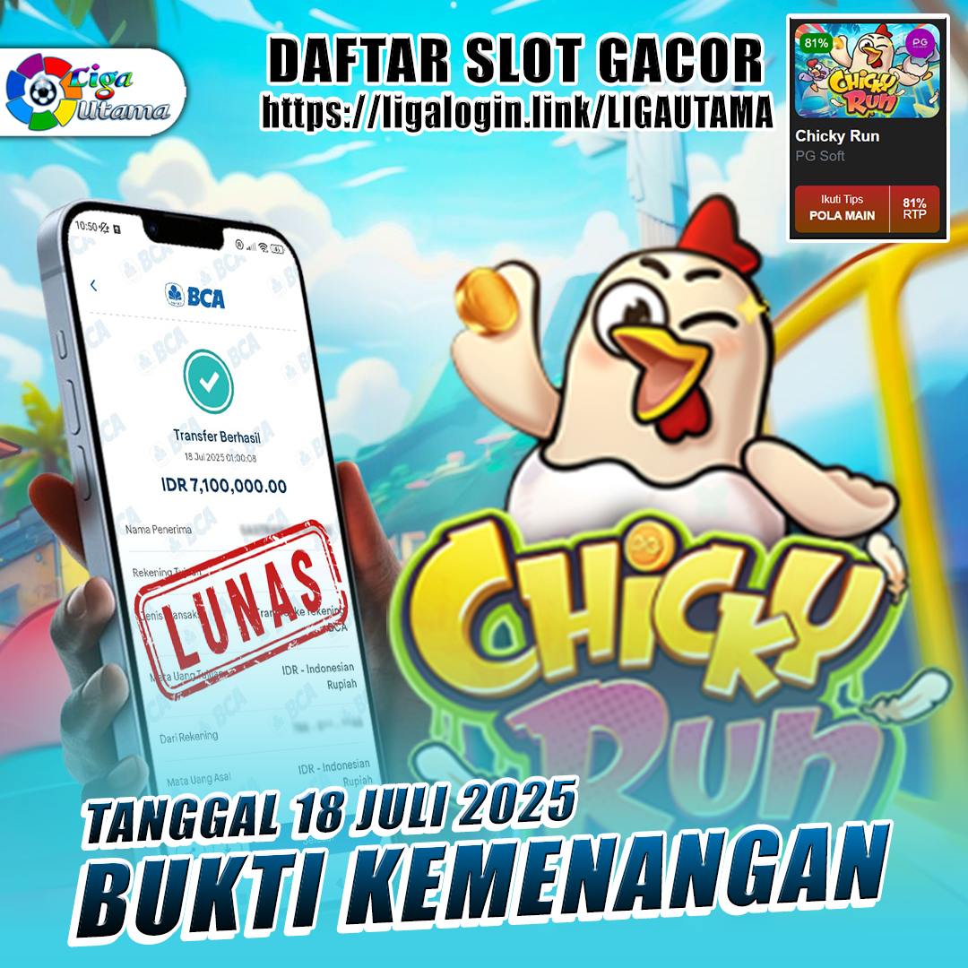 INFO KEMENANGAN LIGA UTAMA TANGGAL 18 JULI 2025